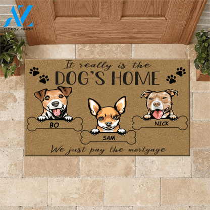 Dog Doormat Customized It Really Is The Dog House | WELCOME MAT | HOUSE WARMING GIFT