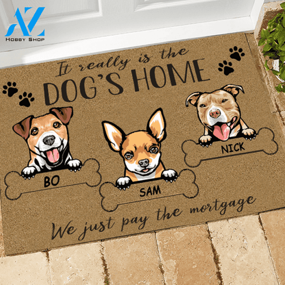 Dog Doormat Customized It Really Is The Dog House | WELCOME MAT | HOUSE WARMING GIFT