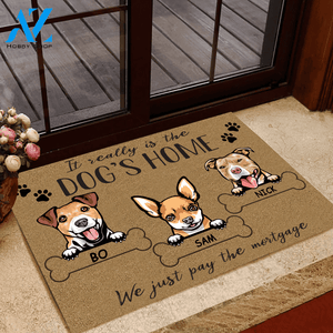 Dog Doormat Customized It Really Is The Dog House | WELCOME MAT | HOUSE WARMING GIFT