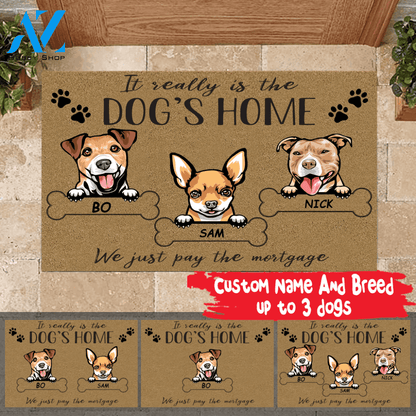 Dog Doormat Customized It Really Is The Dog House | WELCOME MAT | HOUSE WARMING GIFT