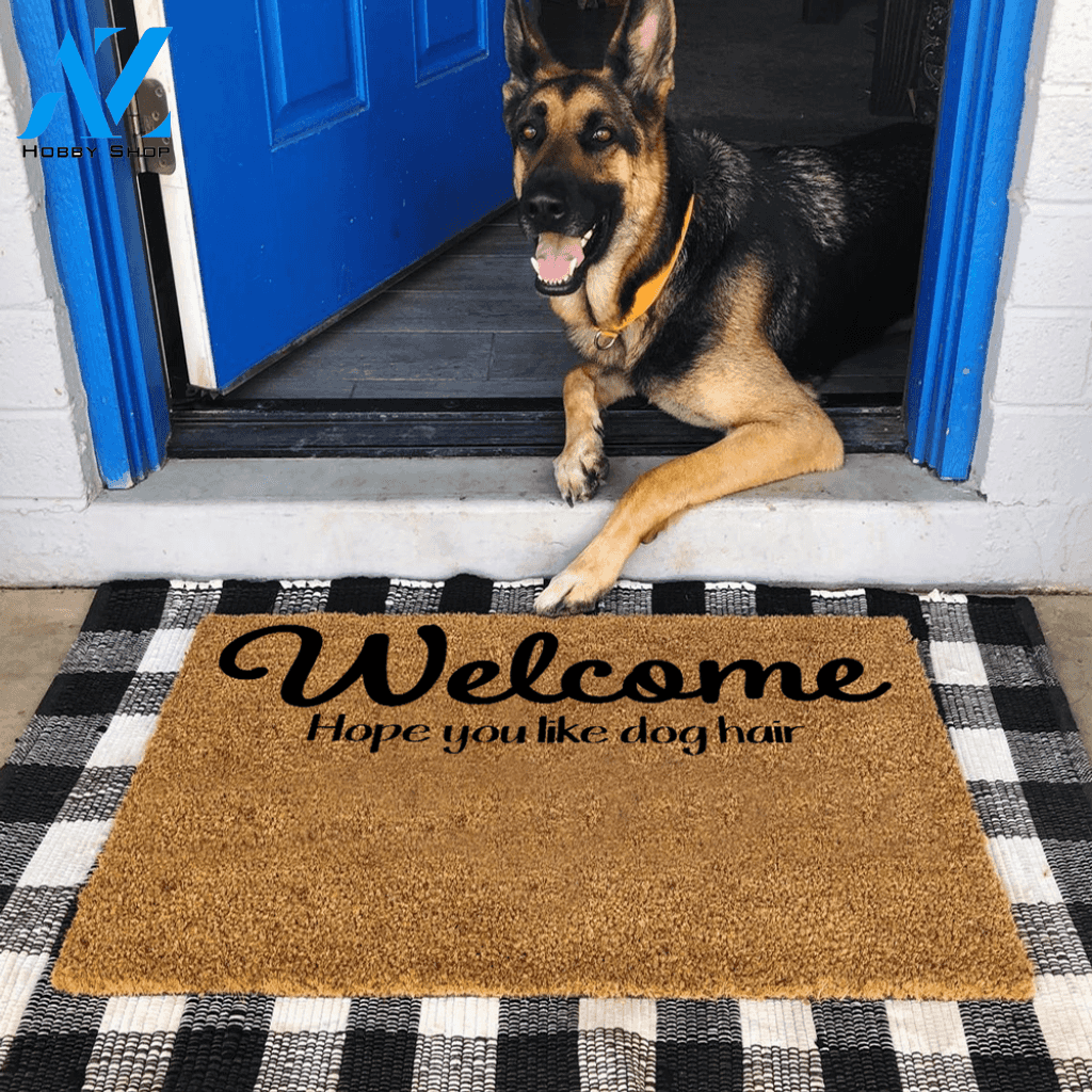 Dog Doormat Customized Name Hope You Like Your Dog Hair | Welcome Mat | House Warming Gift