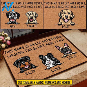 Dog Doormat Customized This Home Is Filled With Kisses | WELCOME MAT | HOUSE WARMING GIFT