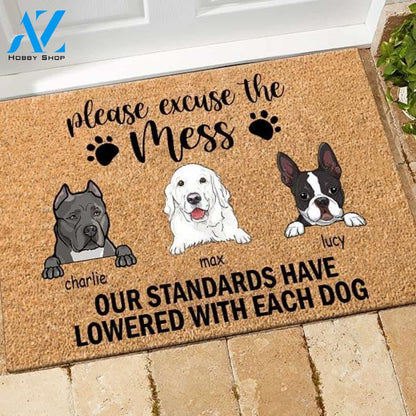 Dog Doormat Personalized Name and Breed Excuse The Mess Personalized Gift | WELCOME MAT | HOUSE WARMING GIFT