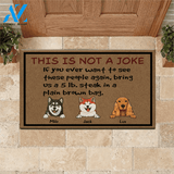 Dog Doormat Personalized Names and Breeds This Is Not A Joke Personalized Gift | WELCOME MAT | HOUSE WARMING GIFT