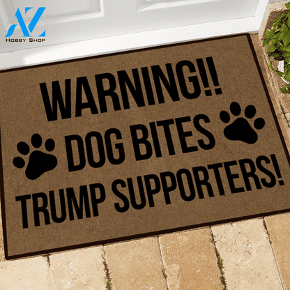 Dog Doormat Warning Dog Bites | Welcome Mat | House Warming Gift