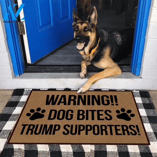 Dog Doormat Warning Dog Bites | Welcome Mat | House Warming Gift