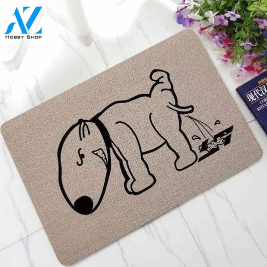 Dog Go Poo Poo Doormat Indoor and Outdoor Doormat Warm House Gift Welcome Mat Gift for Dog Lovers Birthday Gift
