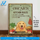 Dog Kitchen Rules - Personalized Custom Matte Canvas - Gifts For Dog Lovers