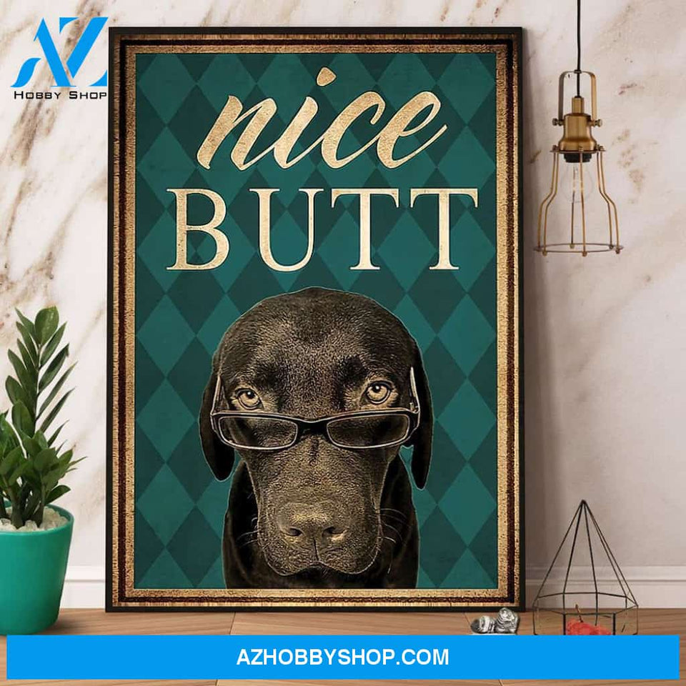 Dog Labrador Retrieve Nice Butt Retro Canvas And Poster, Wall Decor Visual Art