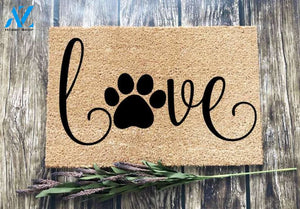 Dog Love MAT, Dog Mat, Cat Mat, Love Mat, Paw Mat, Love Paw Print Mat, Dog Lover Mat, Dog Mom Mat, Dog Mama Mat, Cat Mom Svg