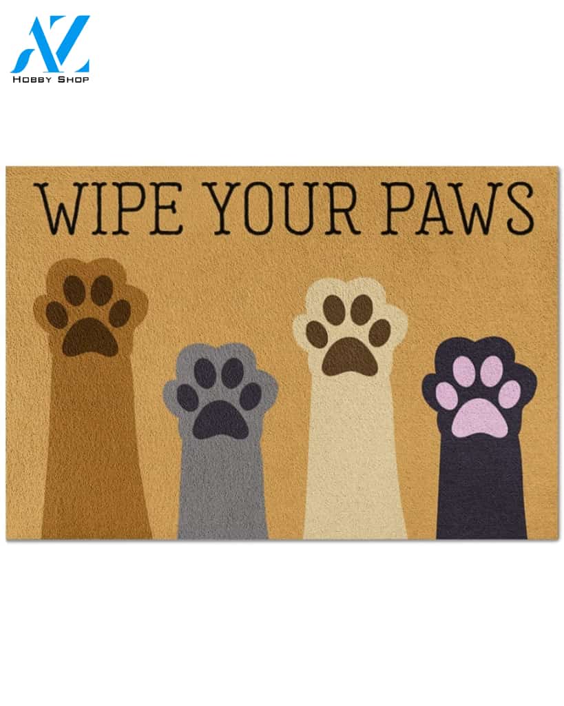 Dog Lover Doormat Wipe Your Paws Doormat, Gift For Dog Lovers, Gift For Friend Family Decor Warm House Gift Welcome Mat