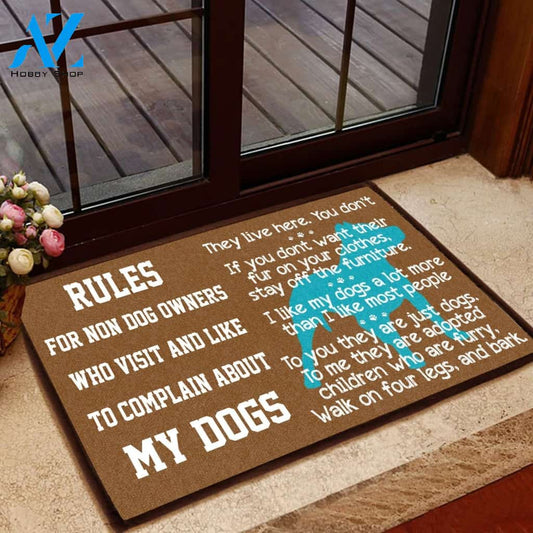 Dog Lovers Easy Clean Welcome DoorMat | Felt And Rubber | 40x60 cm | 45x75 cm | 60x90 cm | Colorful | DO1531