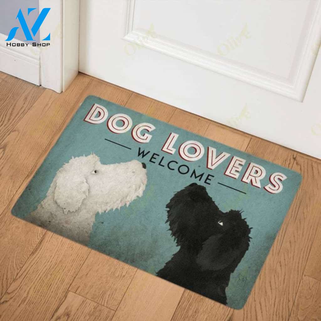 Dog Lovers Easy Clean Welcome DoorMat | Felt And Rubber | DO2506