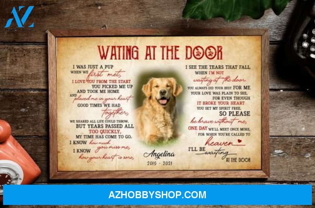 Dog Lovers Waiting At The Door Personalized Poster