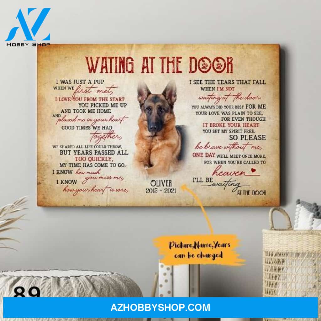 Dog Lovers Waiting At The Door Personalized Poster