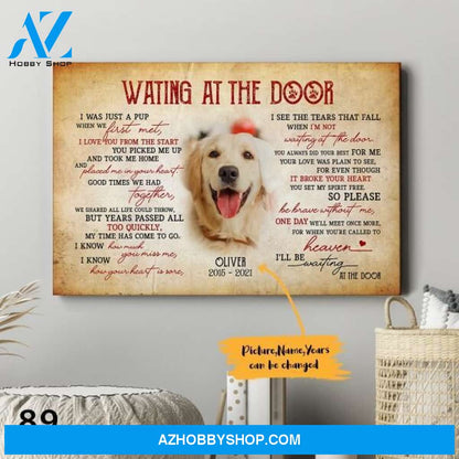 Dog Lovers Waiting At The Door Personalized Poster