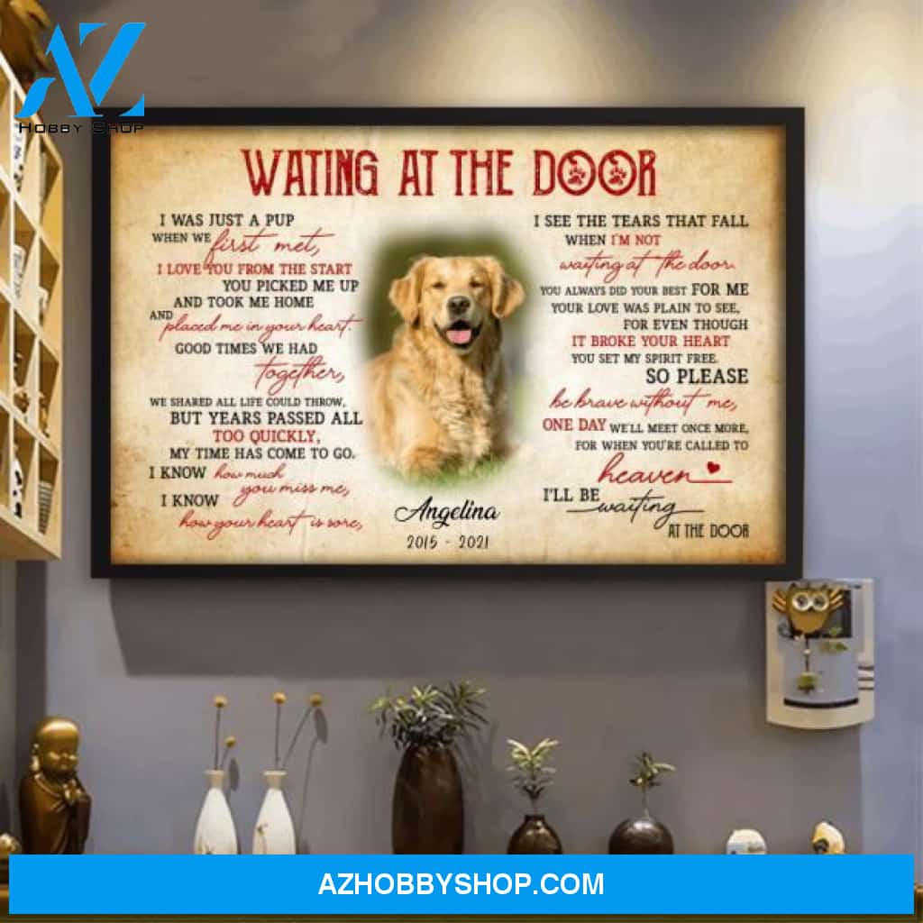 Dog Lovers Waiting At The Door Personalized Poster