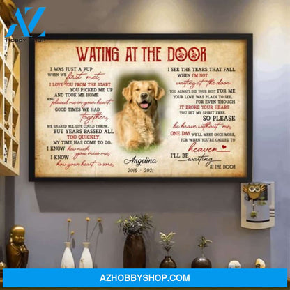 Dog Lovers Waiting At The Door Personalized Poster