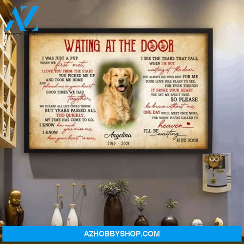 Dog Lovers Waiting At The Door Personalized Poster