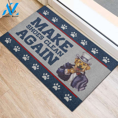 Dog Make Shoes Clean Again Doormat Indoor And Outdoor Mat Entrance Rug Sweet Home Decor Housewarming Gift Gift For Friend Family Stem Feminist