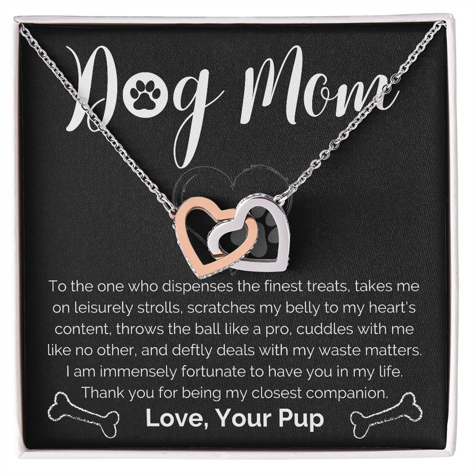 Dog Mom Interlocking Hearts Necklace From Puppy