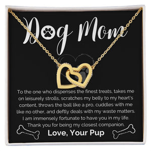 Dog Mom Interlocking Hearts Necklace From Puppy