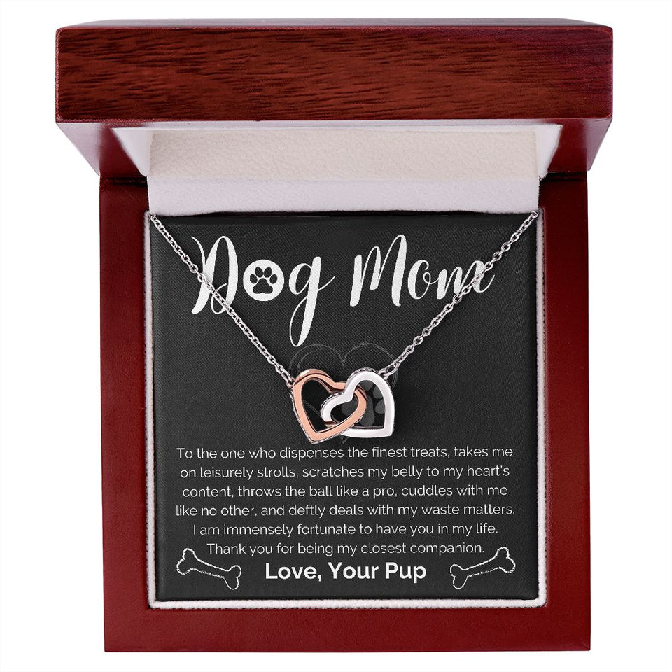 Dog Mom Interlocking Hearts Necklace From Puppy