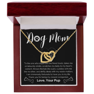 Dog Mom Interlocking Hearts Necklace From Puppy