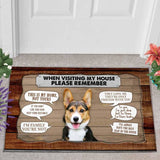 Dog moms doormat -Australian Cattle Dog 2 Visiting My House Doormat