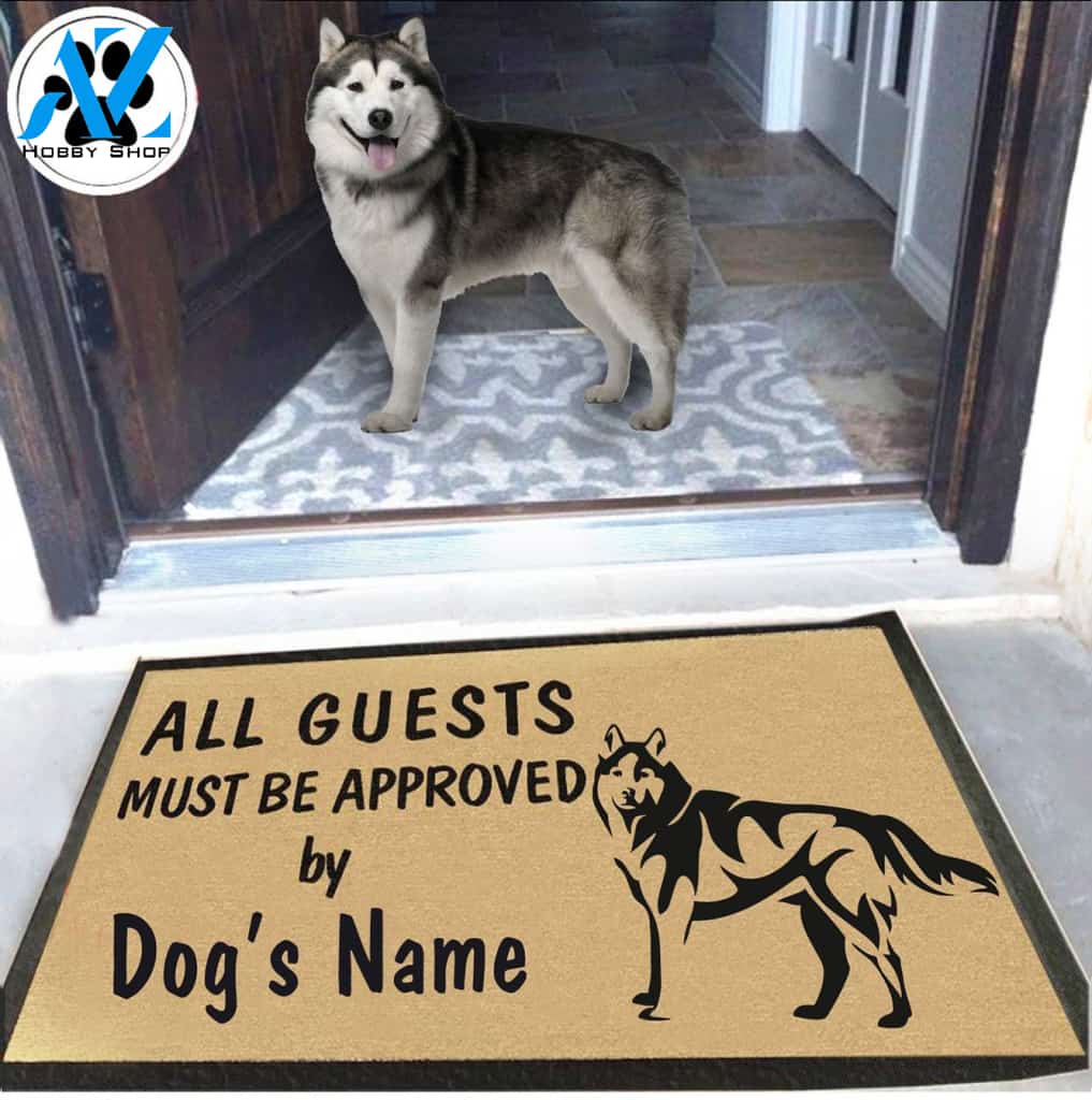 Dog Name Siberian Husky Doormat