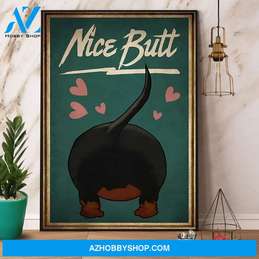Dog Nice Butt Canvas And Poster, Wall Decor Visual Art