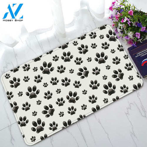 Dog Paws Doormat Welcome Mat House Warming Gift Home Decor Gift for Dog Lovers Funny Doormat Gift Idea
