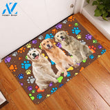 Dog Paws Golden Retriever H020217 Doormat | Welcome Mat | House Warming Gift