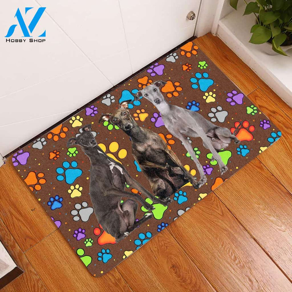 Dog Paws Greyhound H020219 Doormat | Welcome Mat | House Warming Gift