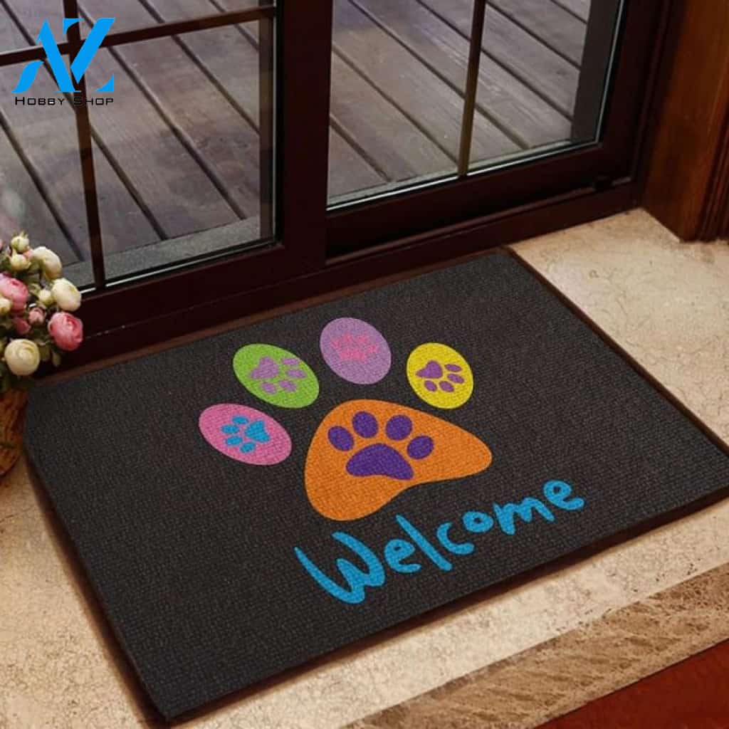 Dog Paws Welcome Doormat