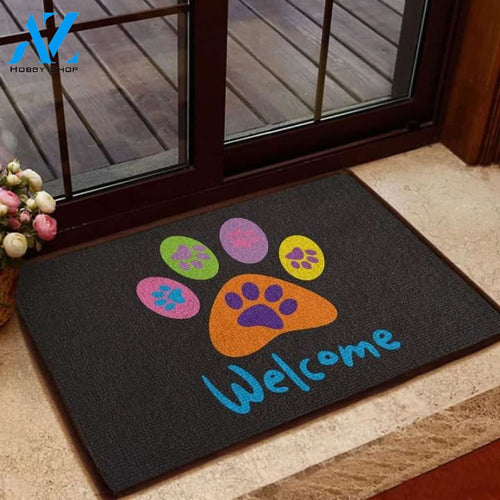 Dog Paws Welcome Doormat