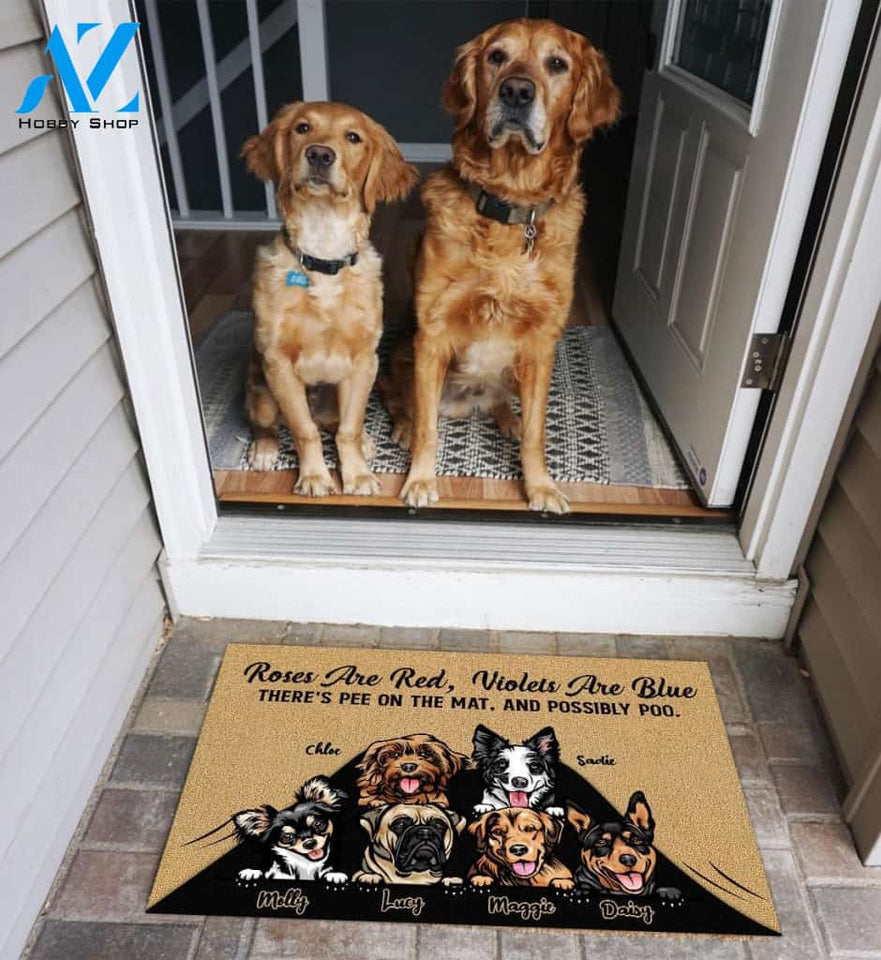 Dog Pee On The Mat Personalized Doormat | Welcome Mat | House Warming Gift