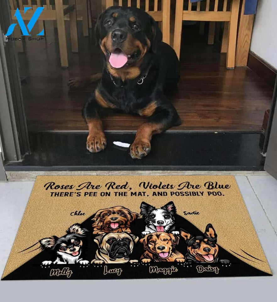 Dog Pee On The Mat Personalized Doormat | Welcome Mat | House Warming Gift