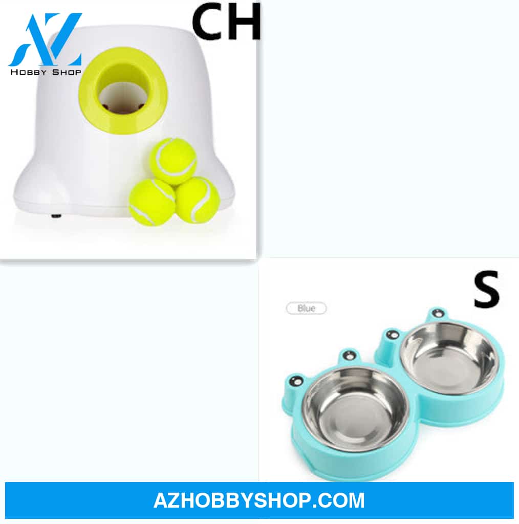 Dog Pet Automatic Interactive Ball Launcher Machinechwithbluebowel