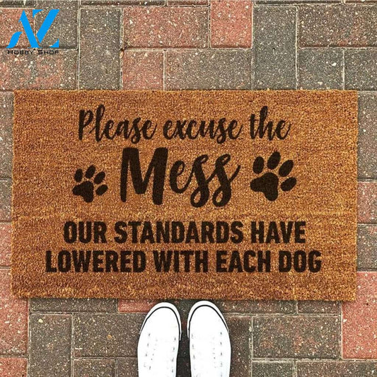 Dog Please Excuse The Mess Doormat | Welcome Mat | House Warming Gift
