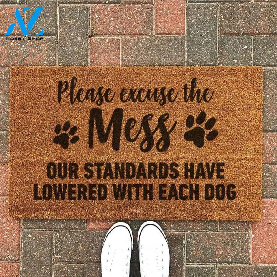 Dog Please Excuse The Mess Doormat | Welcome Mat | House Warming Gift