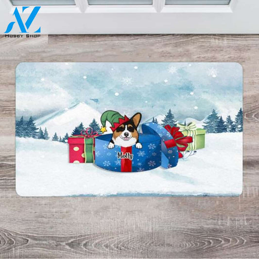 Personalized Dog Themed Doormats - Christmas Gift Box - Dog Related Gifts