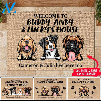 Dog - Welcome To Dog's House - Funny Personalized Dog Doormat | Welcome Mat | House Warming Gift
