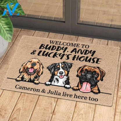 Dog - Welcome To Dog's House - Funny Personalized Dog Doormat | Welcome Mat | House Warming Gift