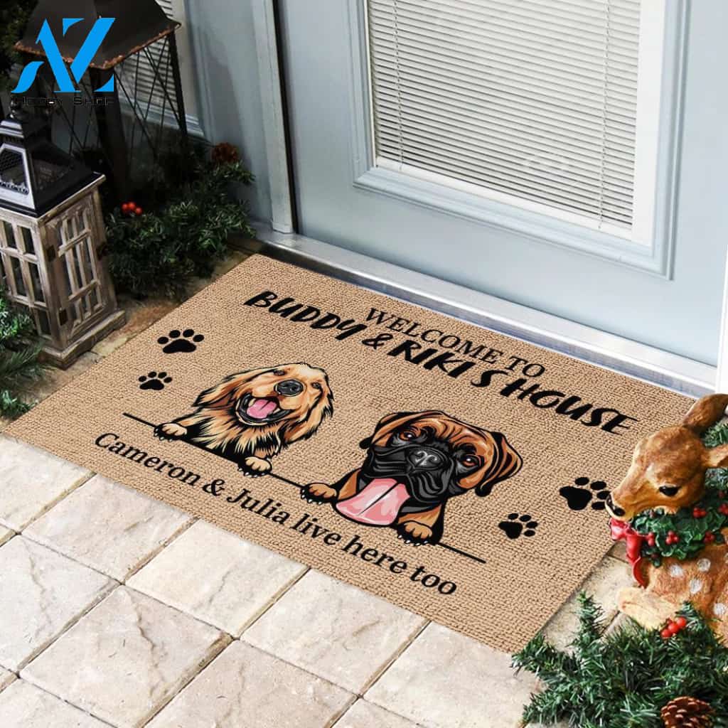 Dog - Welcome To Dog's House - Funny Personalized Dog Doormat | Welcome Mat | House Warming Gift