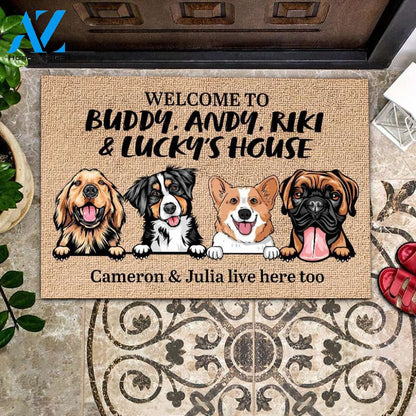 Dog - Welcome To Dog's House - Funny Personalized Dog Doormat | Welcome Mat | House Warming Gift