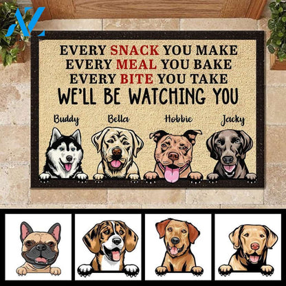 Dog - We'll Be Watching You - Funny Personalized Dog Doormat 