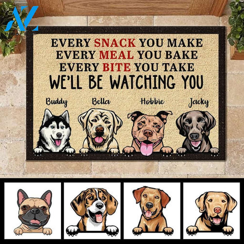 Dog - We'll Be Watching You - Funny Personalized Dog Doormat 