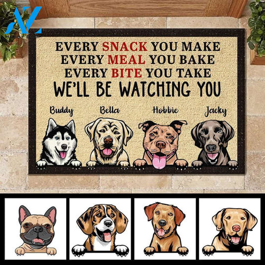 Dog - We'll Be Watching You - Funny Personalized Dog Doormat | Welcome Mat | House Warming Gift