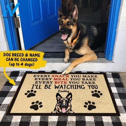 Dog - We'll Be Watching You - Funny Personalized Dog Doormat | Welcome Mat | House Warming Gift